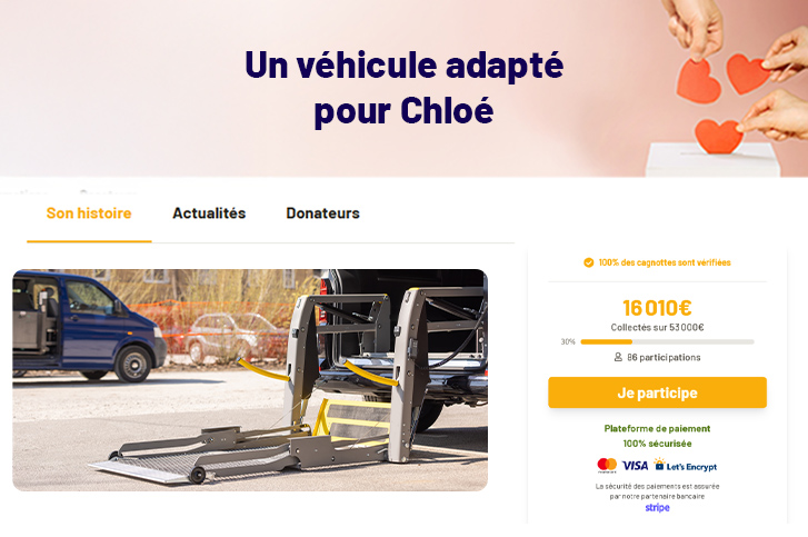 Cagnotte Véhicule adapté 32 Créer une cagnotte solidaire pour un véhicule adapté