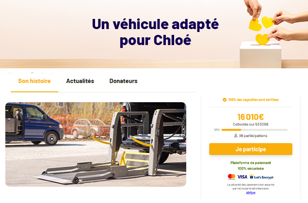 Cagnotte Véhicule adapté 32 Créer une cagnotte solidaire pour un véhicule adapté