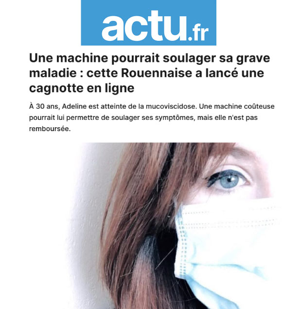 Une machine pourrait soulager sa grave maladie : cette Rouennaise a lancé une cagnotte en ligne