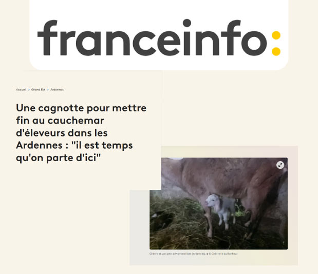 Une cagnotte pour mettre fin au cauchemar d'éleveurs dans les Ardennes : ``il est temps qu'on parte d'ici``