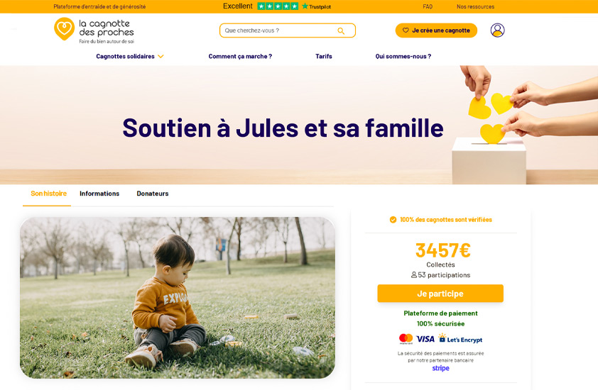Créer une cagnotte en lien avec une maladie rare