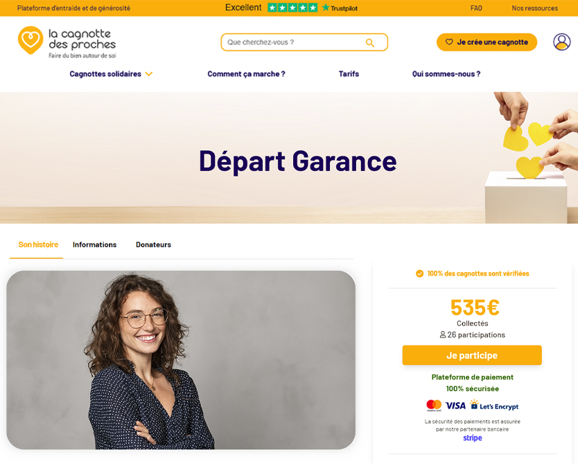 Ouvrir une cagnotte