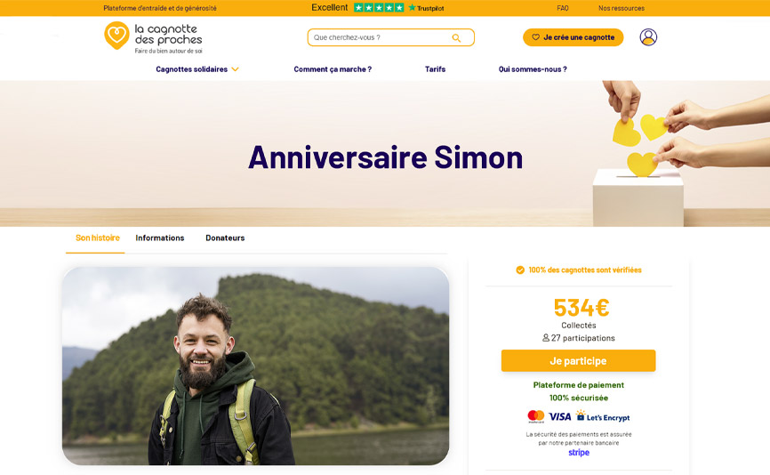 Mot pour participer à un cadeau : idées et exemples pour un message touchant 12 Ouvrir une cagnotte cadeau en ligne