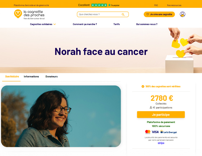 Cr&eacute;er une cagnotte solidaire